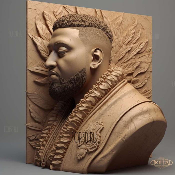 DJ Khaled 2 stl model for CNC